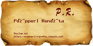 Pöpperl Renáta névjegykártya